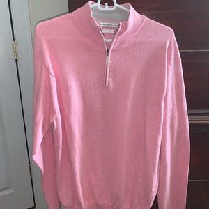 Peter Millar 1/4 Zip Sweater • Size M • light pink
